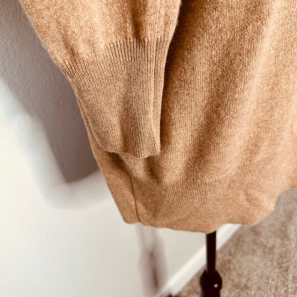 J.Crew Cashmere Classic Fit Crewneck Sweater Heather Camel BA400 Size XL New - Picture 6 of 14